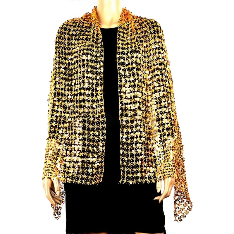 Popular Sequined Evening Shawl Glittering Scarf For Women Multiuse Fashion Party Stole Accessory For Formal and Casual  Yellow | Fruugo SG