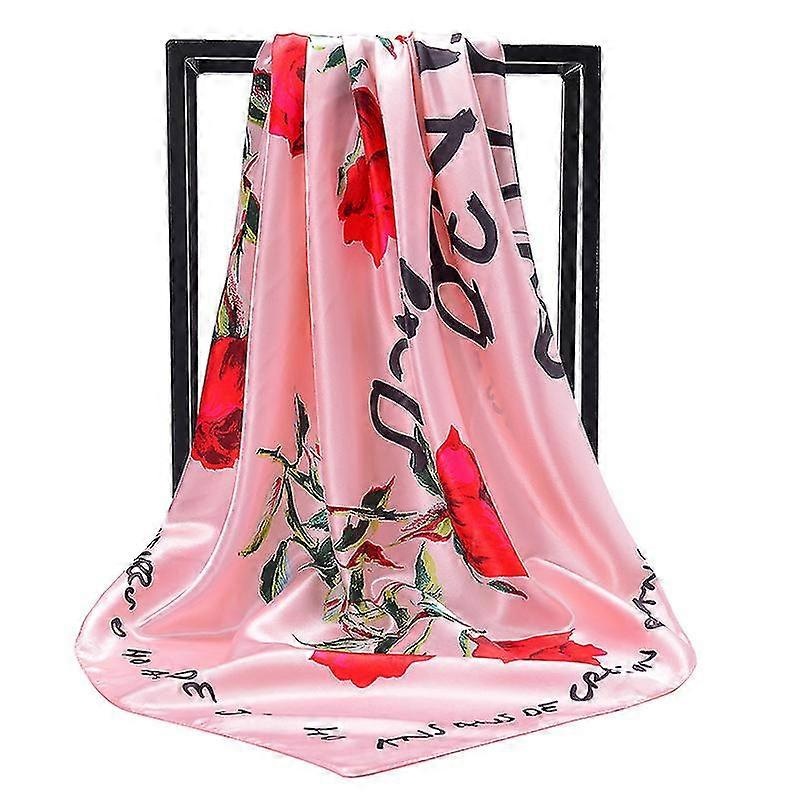 (Rose) charpe de cheveux en fausse soie teinte carre Bandana de sommeil de nuit | Fruugo SG