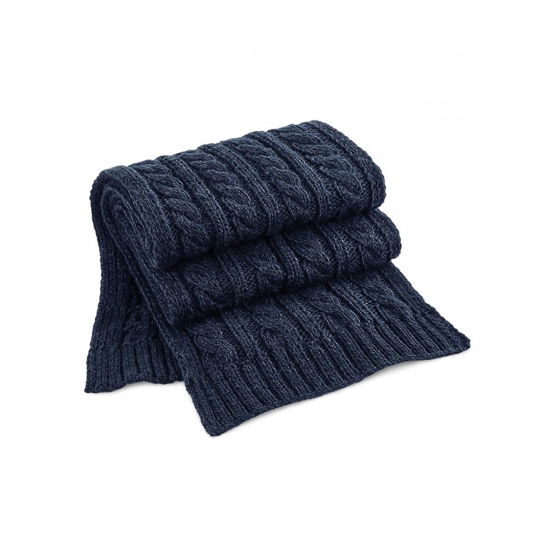 Women’s Beechfield Cable Knit Melange Scarf B499 | Fruugo SG