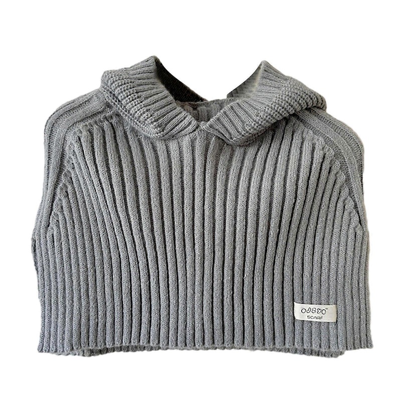 Adults Knit Hooded Shawl Teens Thicken Knitted Beanies Hat Suit Winter Warm Woman Girls Pullover Hat for Outdoor  Gray | Fruugo SG