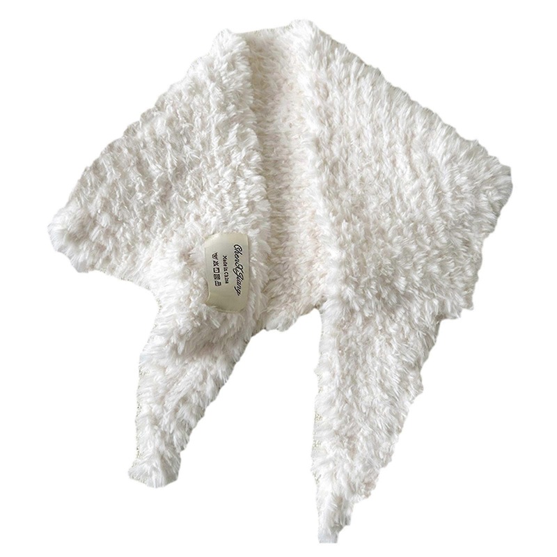 Winter Cross Furry Neck Wrap Cross Warm Scarf Neck Guard Woman Shawl Neck Gaiter for Women Girl Thick Warm Scarf  Milky white | Fruugo SG