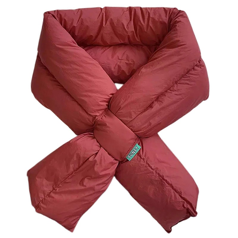 Winter Down Scarf Women and Men Down Filling Plain Windproof Ultralight Neck Warmer Padded Scarves for Cycling Hiking  Red | Fruugo SG