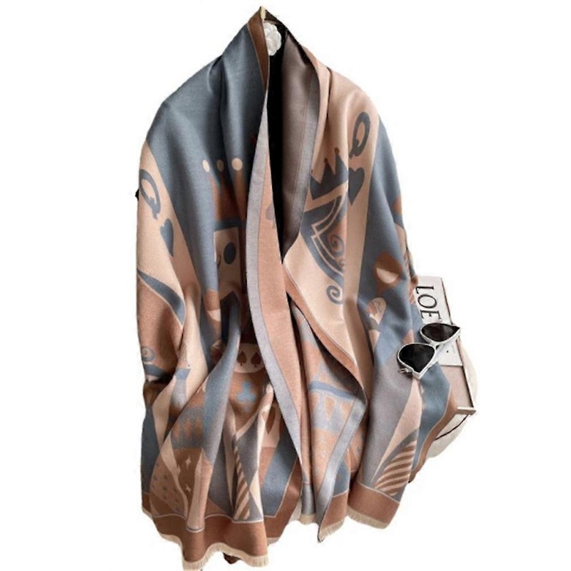 Elegant Pashmina Scarf Long Jacquard Shawl Fashion Thicken Warm Wrap for Lady | Fruugo SG