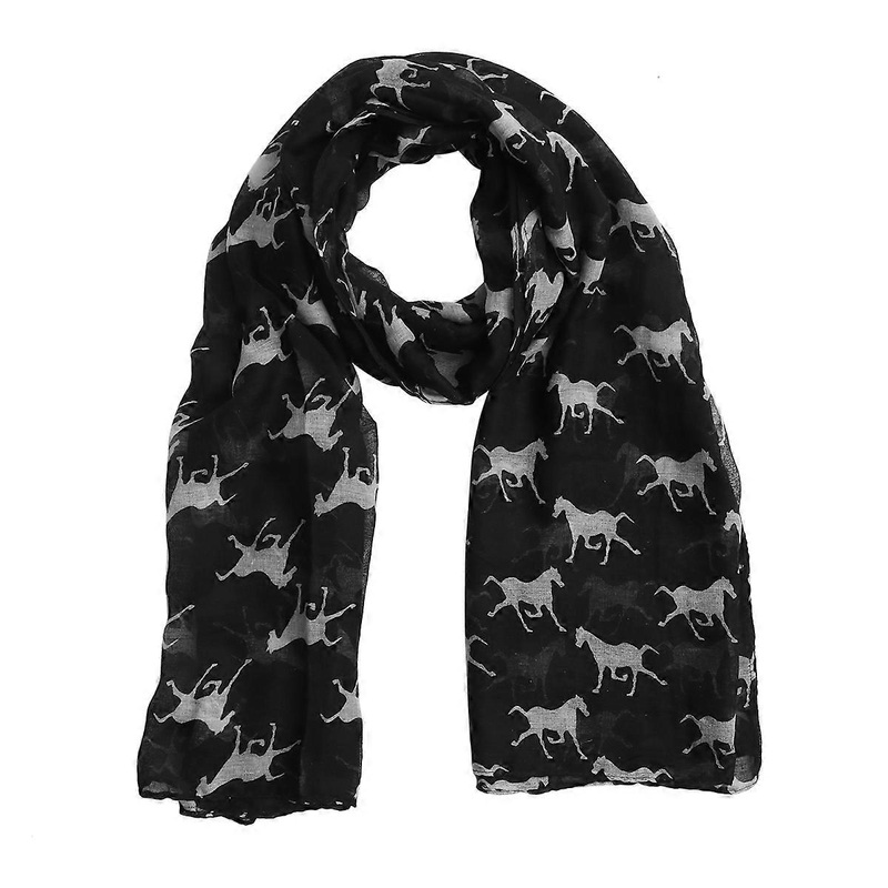 Ladies Scarf Black Voile Fashionable Cool Animal Print Scarves For Women Everyday Wear 1Set | Fruugo SG