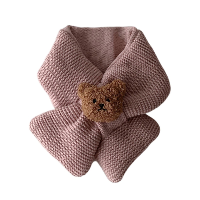 Warm Winter Scarves Cute Bear Scarf Kids Boy Girl Soft Wool Thicken Neck Cover Children Scarf Neckerchief(for 0-3Years)  Pink | Fruugo SG