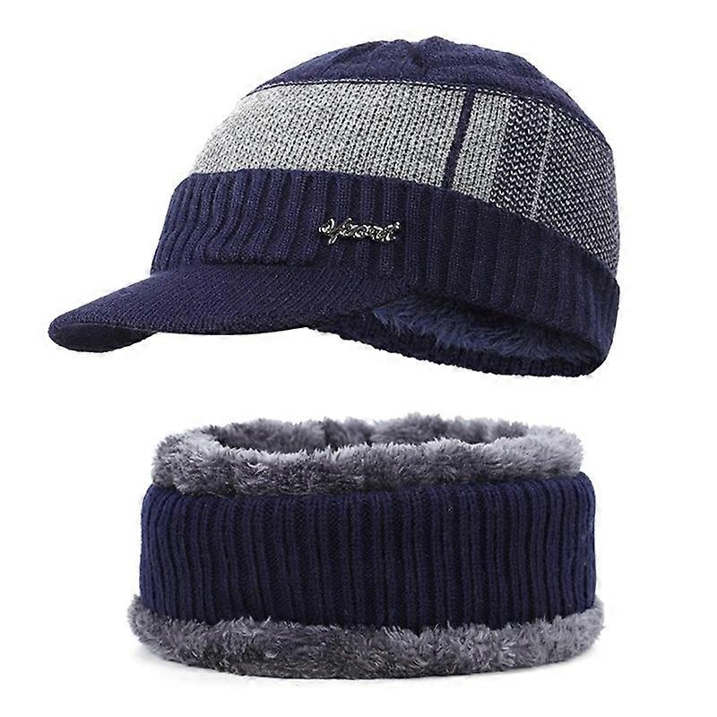 1 Set Comfortable Scarf Hat Set Thicken Polyester Fashion Stylish Winter Scarf Hat Set for Work | Fruugo SG