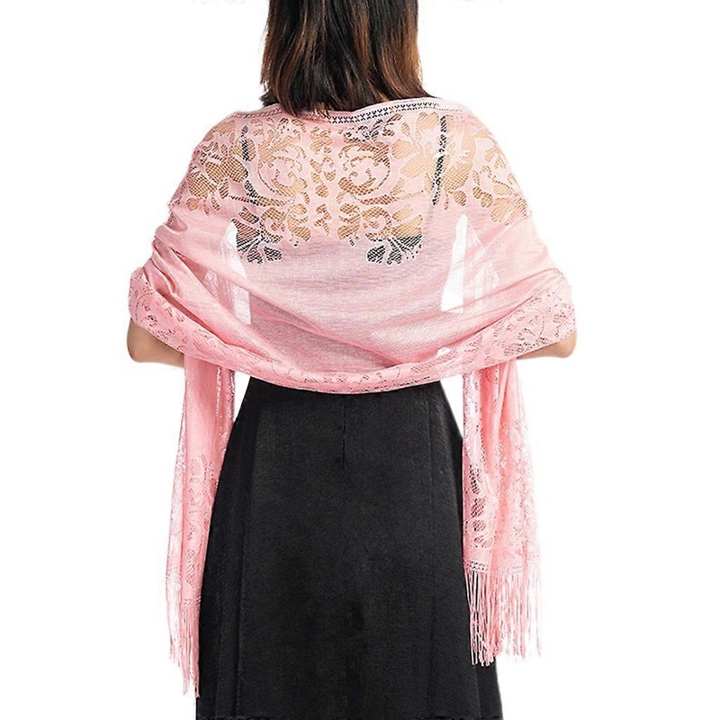 185x63cm Womens 1920s Scarf Wraps Hollow Out Crochet Floral Lace Fringed Tassels | Fruugo SG