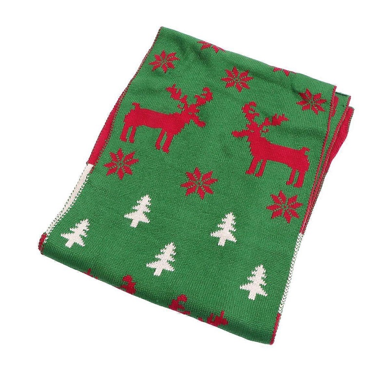 Christmas present Warm Knitted Scarf Winter Accessory For Women Green 190X20cm 1Pc | Fruugo SG