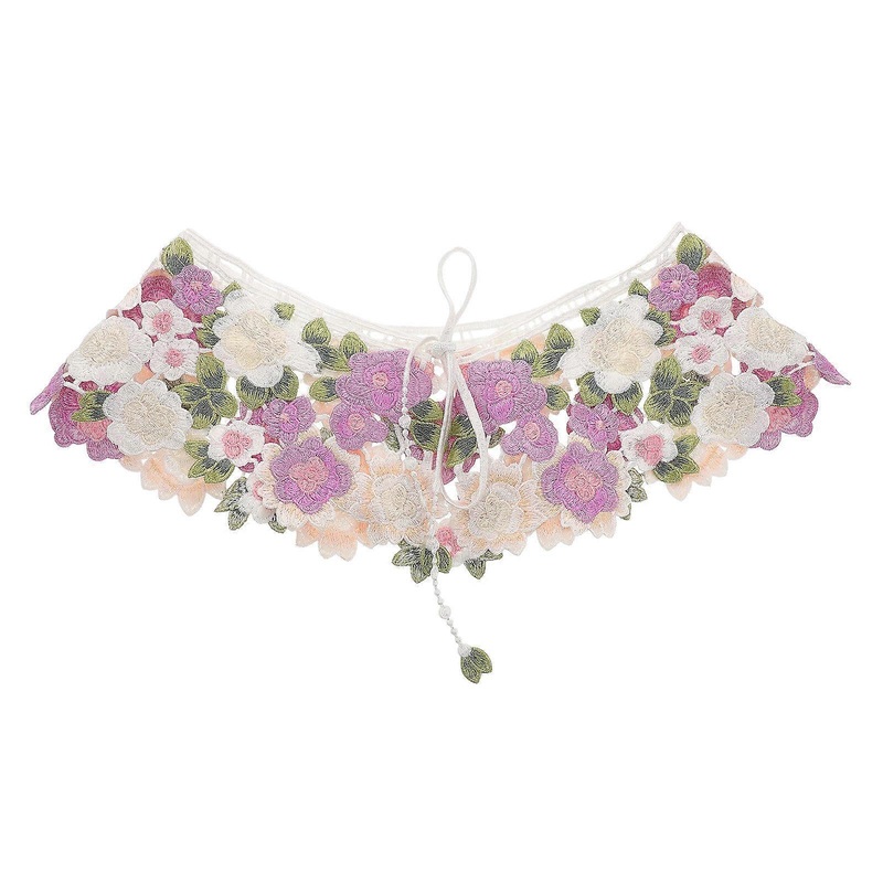 Elegant Embroidery Fake Collar With Embroidery Flower Versatile Accessory 1Pack | Fruugo SG
