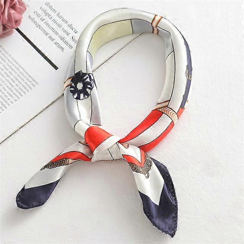 Women Scarf lady Wraps Elegant Floral Dot Spring Summer silk scarves square  Head Neck Hair Tie Band Neckerchief  skinny | Fruugo SG