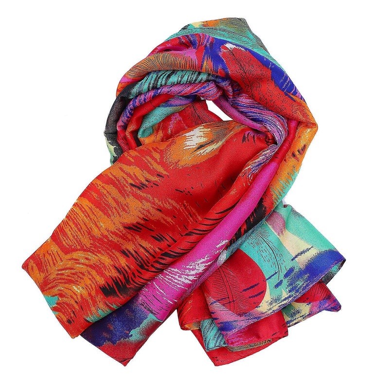 Women Silk Scarf Woman Scarf Business Ceremonies Rectangular 1Set | Fruugo SG