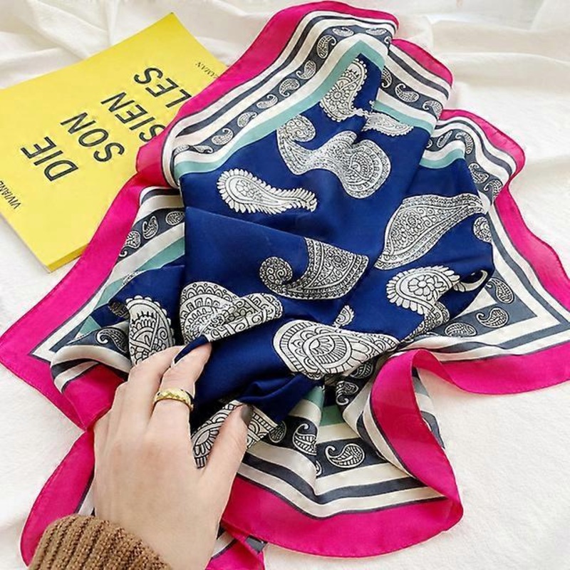 70*70cm Fashion Handkerchief Neck Scarf For Women Small Shawl Silk Satin Hair Scarfs Female Square Headband Bandana Head Scarves | Fruugo SG