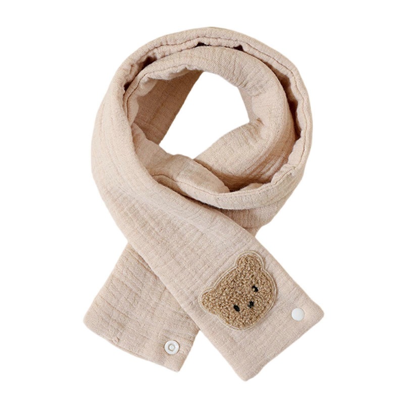 Cute Little Bear Baby Scarf Cotton Neck Warmer Winter Warm and Windproof Children’s Neck Protective Cover Neckerchief  light khaki | Fruugo SG