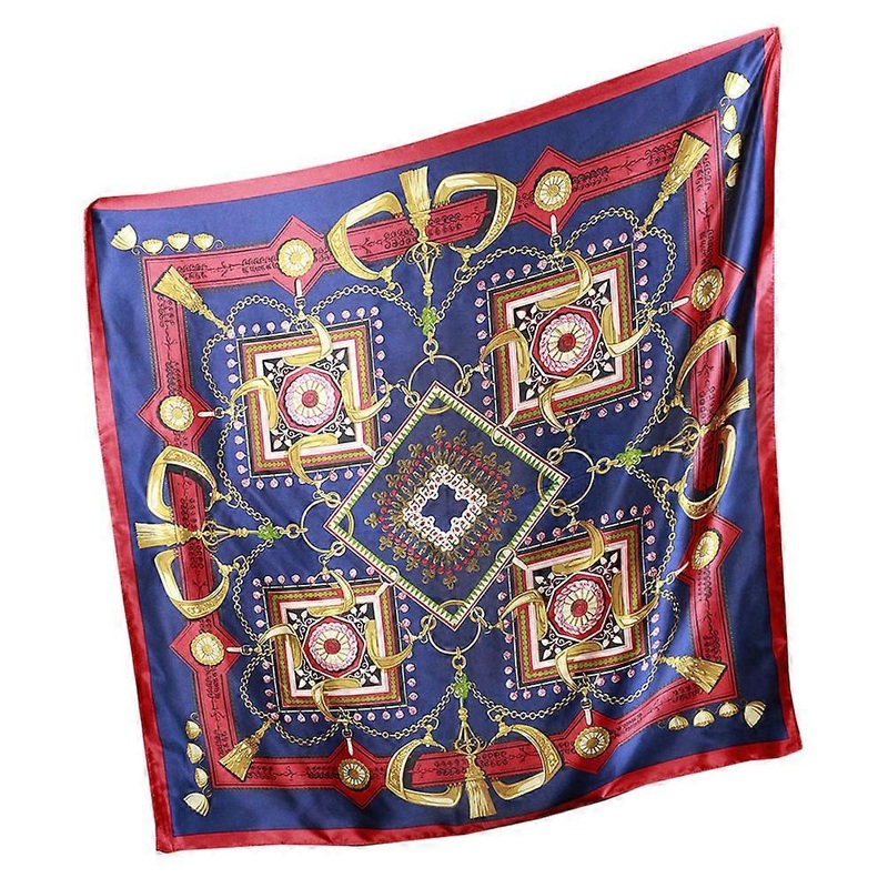 Silk Shawl Scarf Stylish Design For Outdoor Relaxation Red 90x90cm 1Set | Fruugo SG