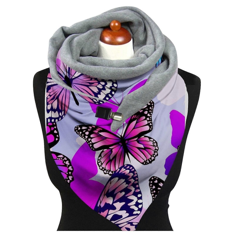 women butterfly printing scarf fashion multi-purpose shawl scarf | Fruugo SG
