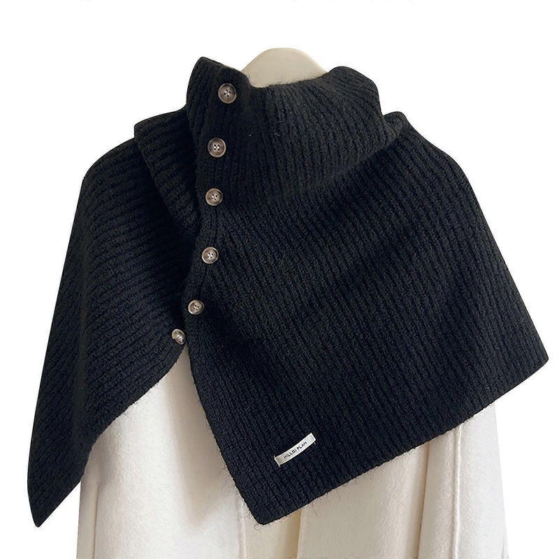 Women Pullover Scarf Solid Color Turtleneck Shawl Sweater for Winter Casual Wear Cold Weather Knitting Blouse Jumpers  Black | Fruugo SG