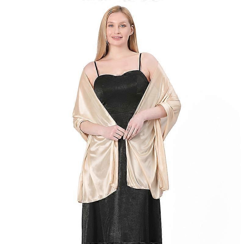 Women’s Silk Satin Long Scarf Wrap Lightweight Solid Evening Dress Wedding Shawl | Fruugo SG