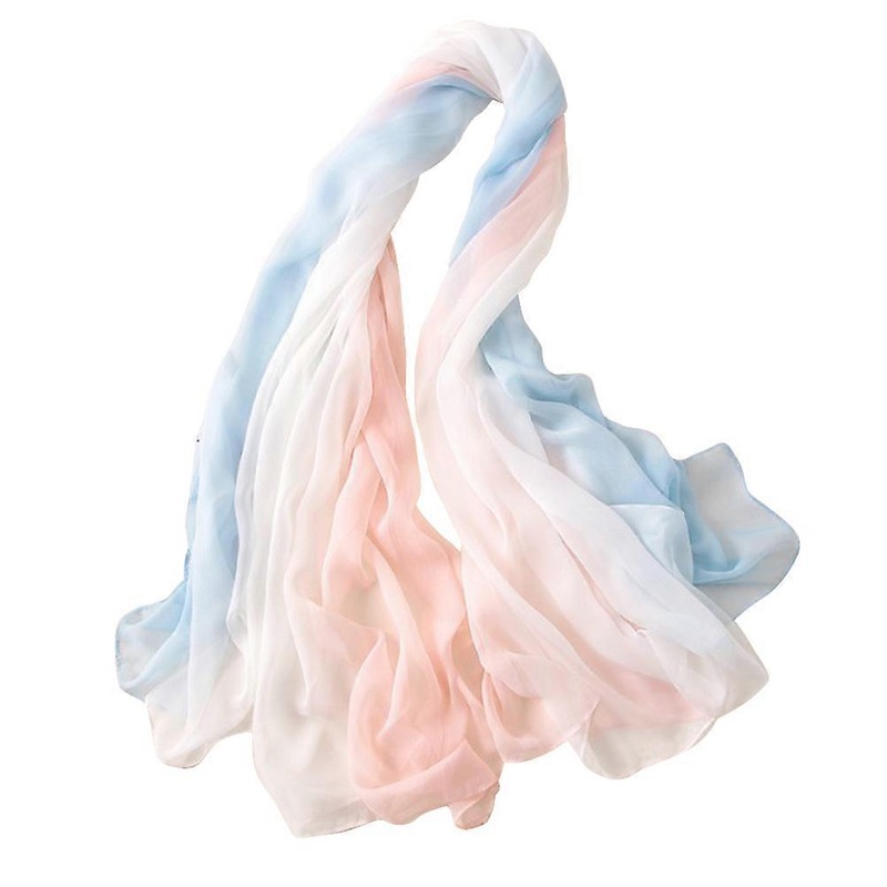 Body Scarf For Women Gradient Chiffon Shawl All Seasons Use Light Blue 1Pack | Fruugo SG