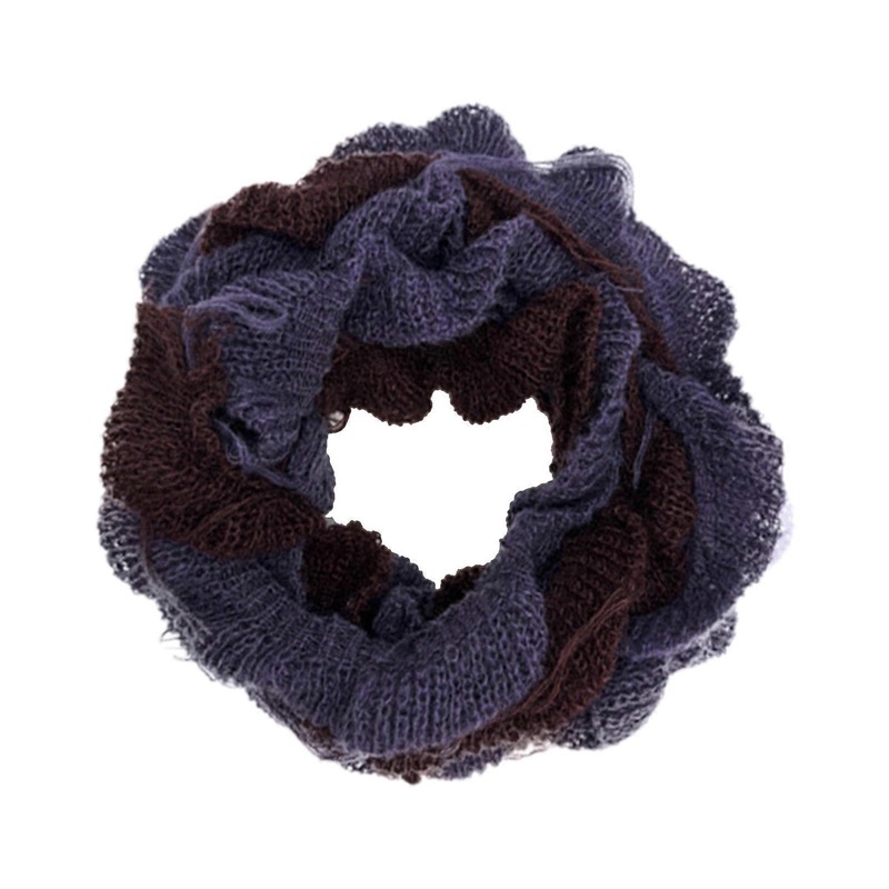 HarajukuStyle Coiled Scarf for Women Male Soft Weaving Neck Warmer Handmade Knitted Neckerchief Fashion Neckwear Scarf  dark purple red | Fruugo SG