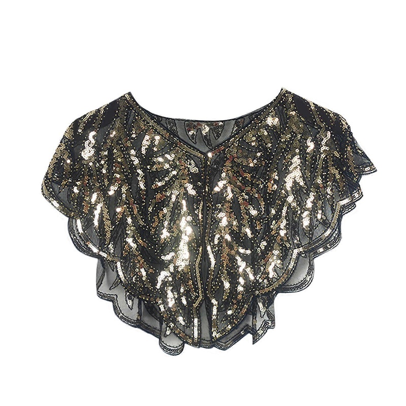 Short Evening Gown Shawl for Stage Glittering Sequined Shawl Beach Evening Party Shoulder Wrap Formal Event Shawl Wrap  Gold | Fruugo SG