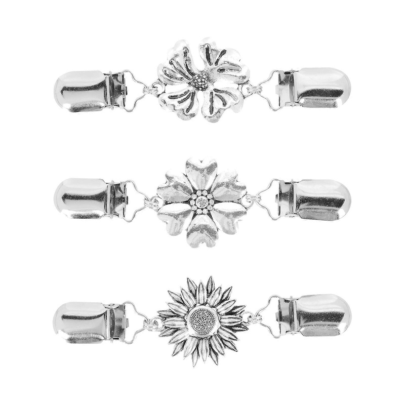 Vintage Cardigan Clips Sweater Shawl Clip Collar Retro Design 11.5×3.5cm 3Pcs | Fruugo SG