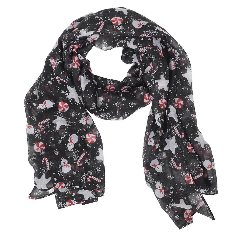 Women’s Fashion Scarves Snowflake And Crutch Print Shawl For Outing 180x90cm Yarn 1 Piece | Fruugo SG