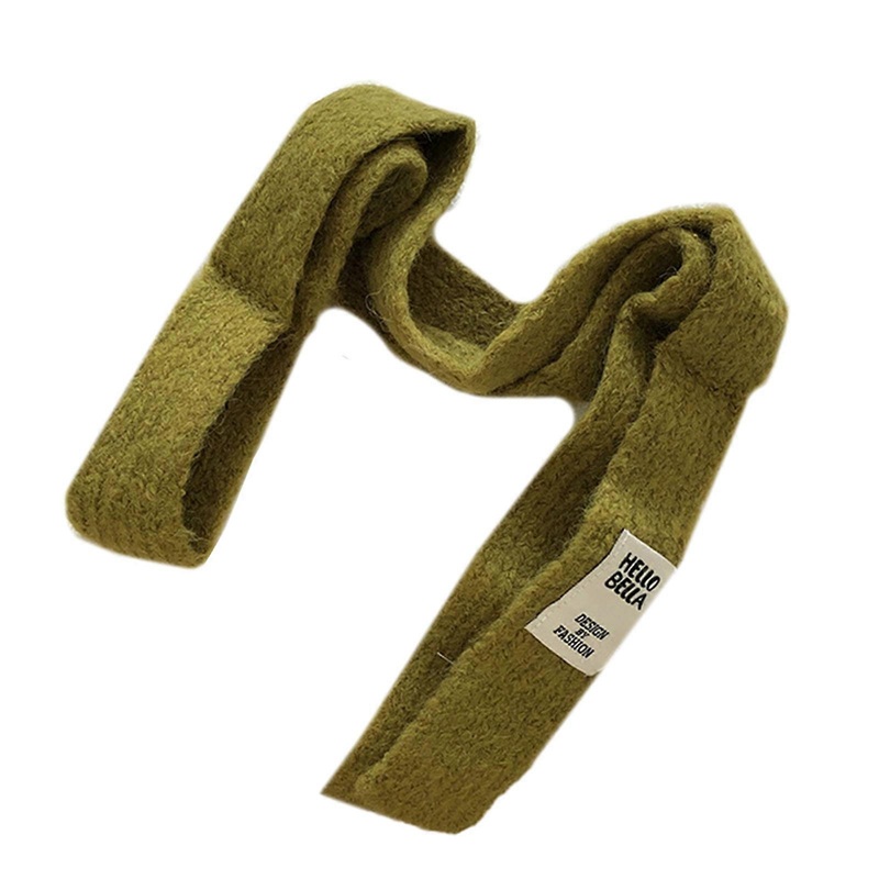 Women Winter Scarf Maillard Styling Neckerchief Harajuku Style Decorative Scarf Thin Knitted Neck Guard Lightweight  Matcha brown | Fruugo SG