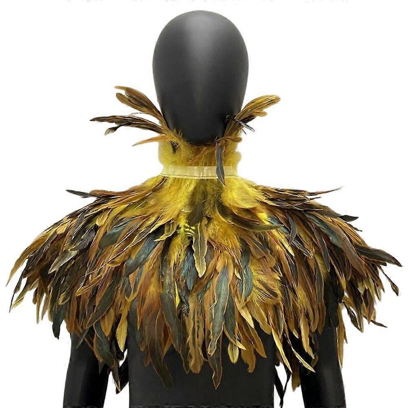Feather Shrug Shawl Shoulder Wrap Cape Soft Adjustable Retro Gothic Collar Cosplay Party Body Stage Performance Fake Collar Dancer Costume | Fruugo SG