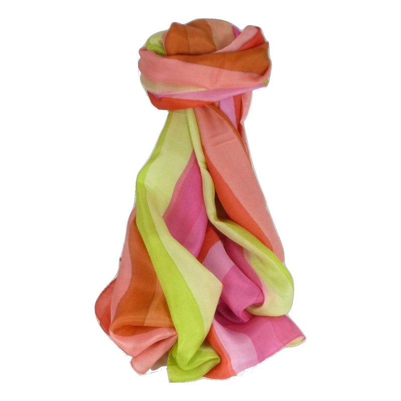 Mulberry Silk Classic Long Scarf Gala Rainbow Palette by Pashmina & Silk | Fruugo SG
