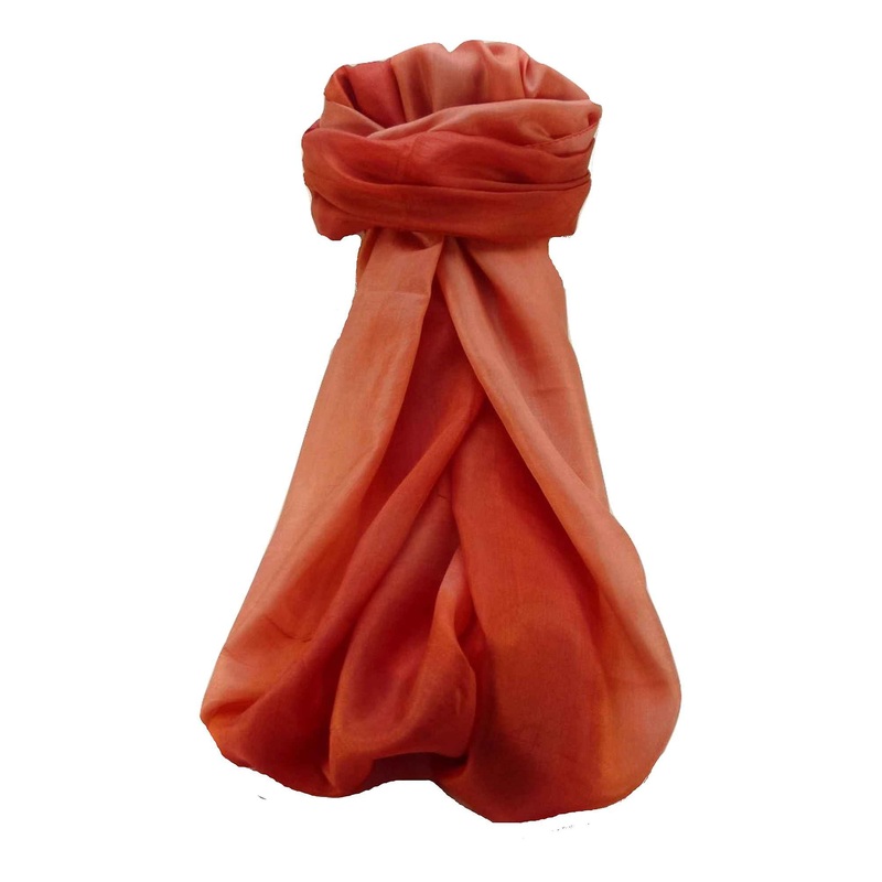 Mulberry Silk Contemporary Long Scarf Sunil Peach by Pashmina & Silk | Fruugo SG