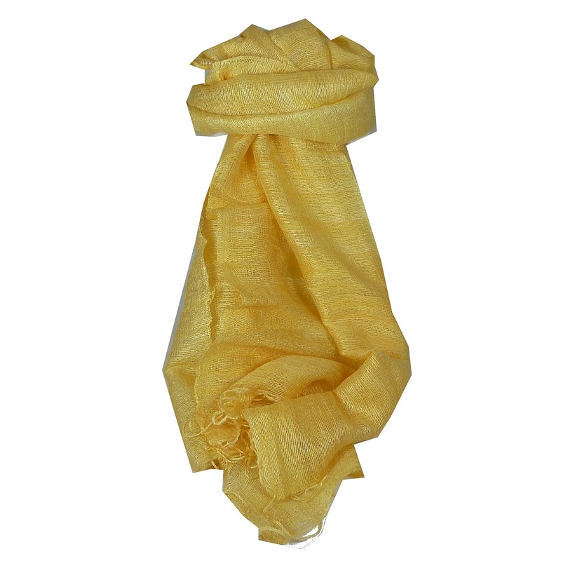Pure Raw Silk Long Scarf Hanoi Weave Cream by Pashmina & Silk | Fruugo SG