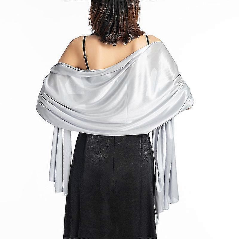 Wedding Gifts Shawls Dresses Evening Party Wrap Satin Pure Color Cape Shrugs Boleros Bridal (bridesmaid) Scarf Women’s Favors White | Fruugo SG