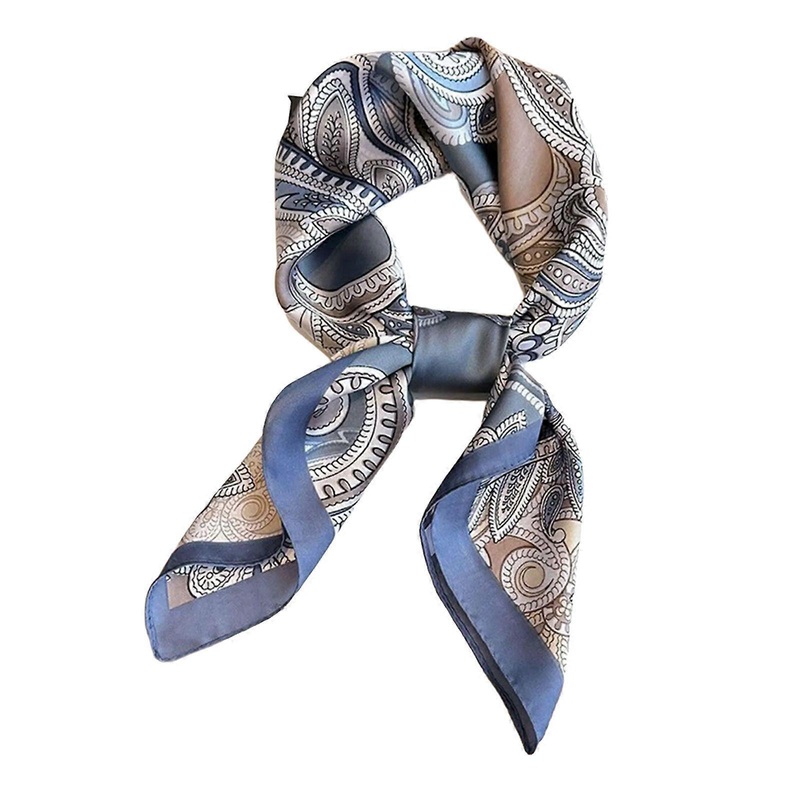 70cm Elegant Square Silk Scarf with Flower Print Design Perfect for Stylish Women Headwear All Matching Shawl Headwrap | Fruugo SG