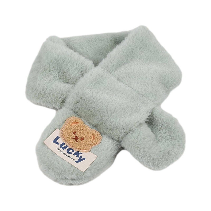 Cartoon Bear Baby Scarf Autumn Winter Kids Neck Scarf Warm Boys Girls Neckerchief Fashionable Windproof Neck Warmer  Green | Fruugo SG