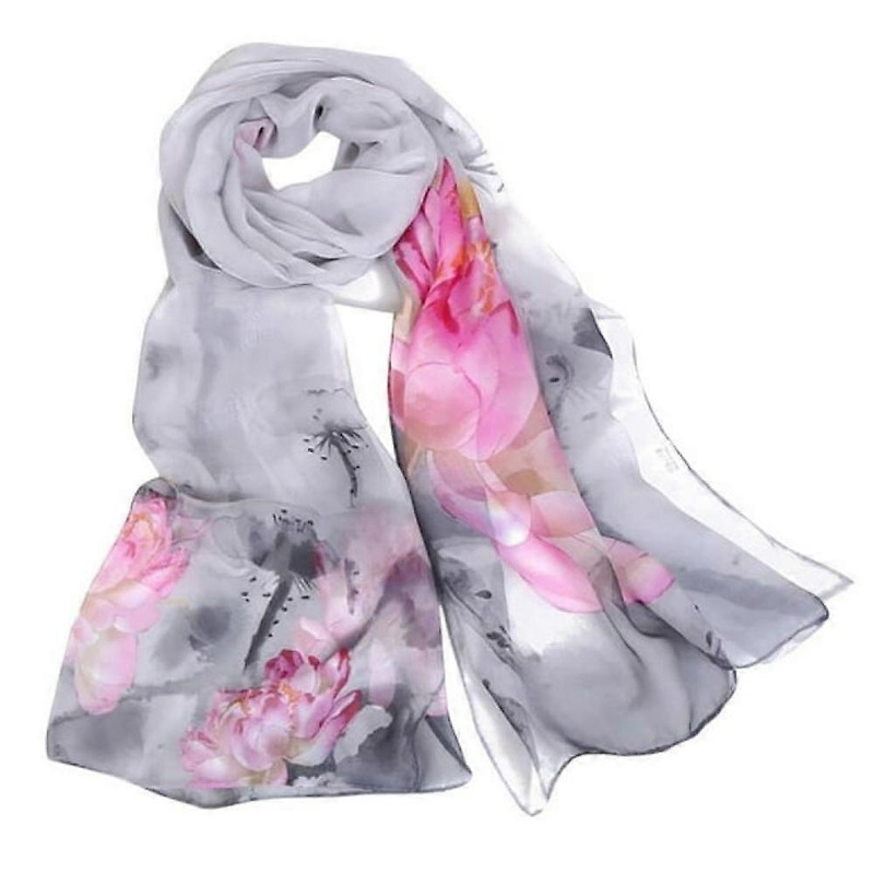Women Lotus Printing Long Soft Wrap Scarf Ladies Shawl Scarves | Fruugo SG