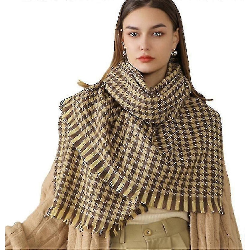 Women Shawl Houndstooth Long Scarf Cape Soft Warm Scarves For Lady Gift | Fruugo SG