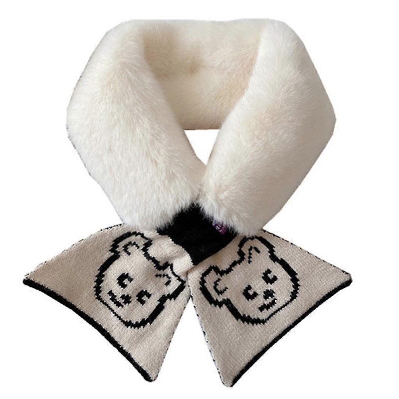 Women Winter Warm Thicken Scarfs Solid Color Plush for Cross Collar Scarf Shawl Windproof Delicate Supplies for Cold Win  White | Fruugo SG