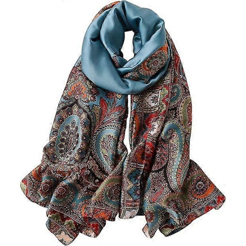Womens 100% Large Mulberry Silk Scarf Long Satin Scarf Fashion Designer Scarf Lightweight Wraps | Fruugo SG