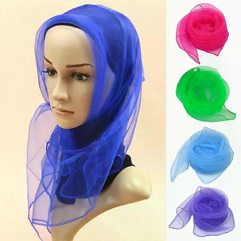 4 Pcs Square Chiffon Scarves, Women’s 50s Soft Neck Head Wrap Stole Shawl | Fruugo SG
