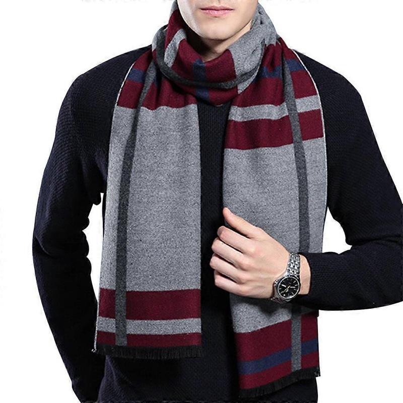 Cold Weather Scarves Thick Cashmere Scarf for Men style 1 | Fruugo SG