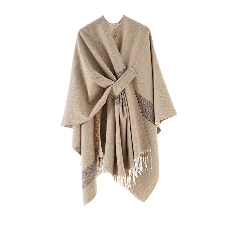 Elegant Plaids Shawl Wrap Multifunctional Windproofed Shawl Fashion Capes for Outdoor and Indoor Use  khaki | Fruugo SG