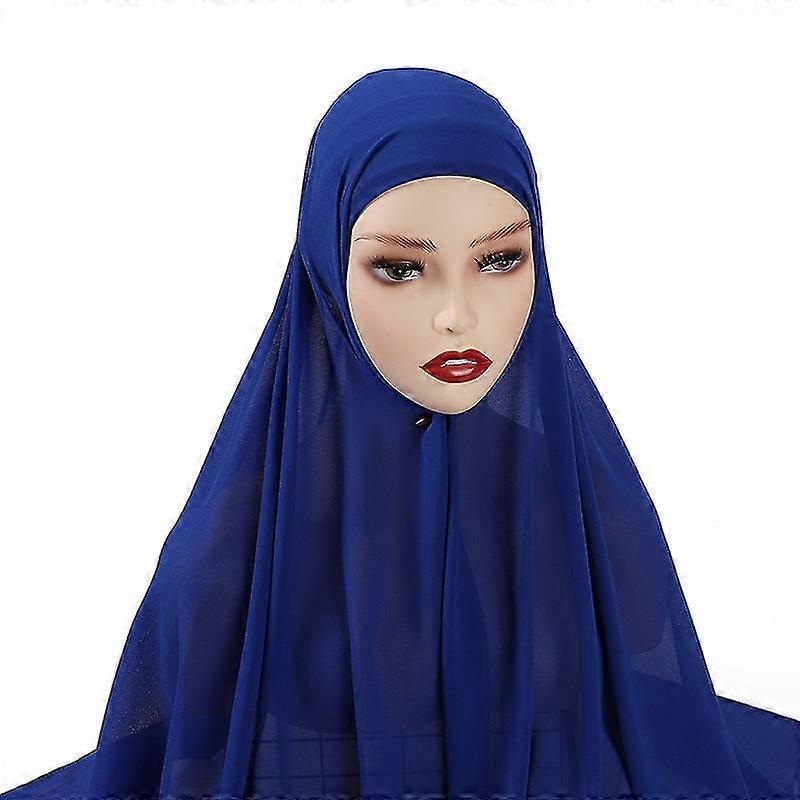 Hijab With Undercap Attached Chiffon Hijab Scarf Instant Hijab Muslim Women Fashion Headwrap Shawls Turban Hijab For Women-MXBC | Fruugo SG