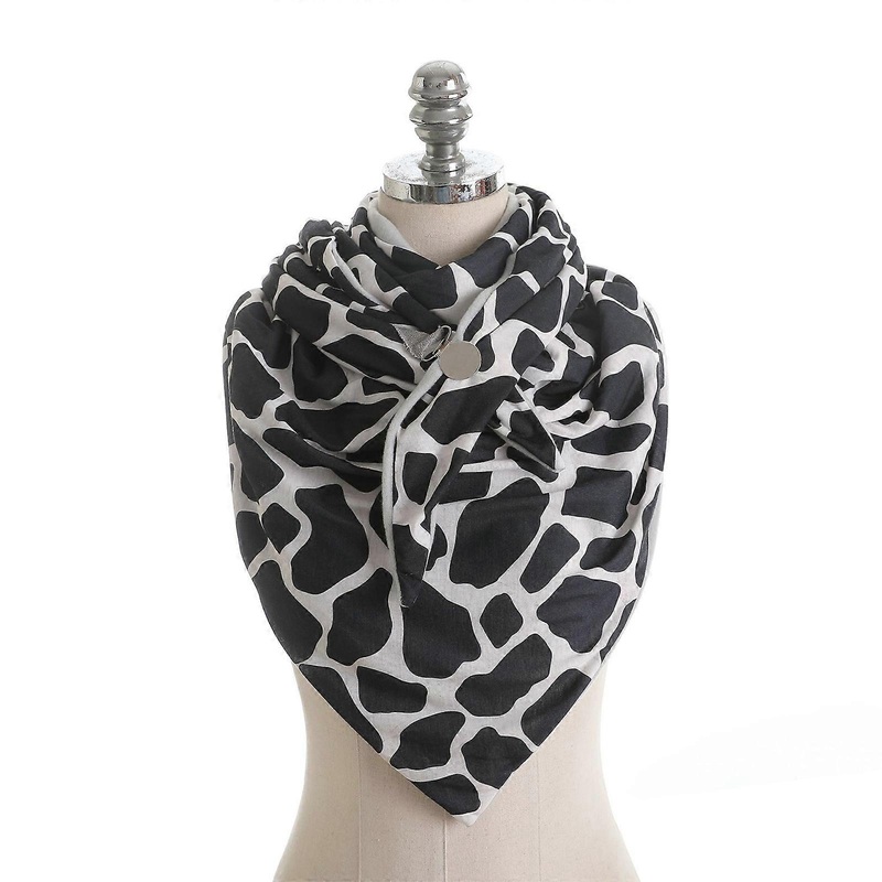 Women for Triangle Scarf with Clip Houndstooth Cow Print Neck Warmer Shawl Blank  1 | Fruugo SG