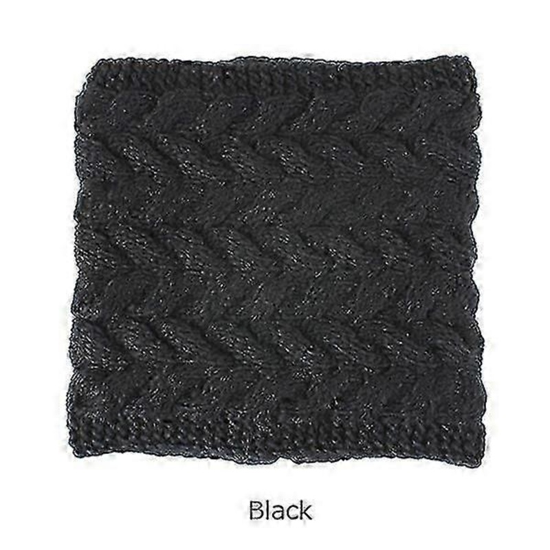 Women’s Knitted Wool Winter Scarf Warm Collar Wrap Black | Fruugo SG
