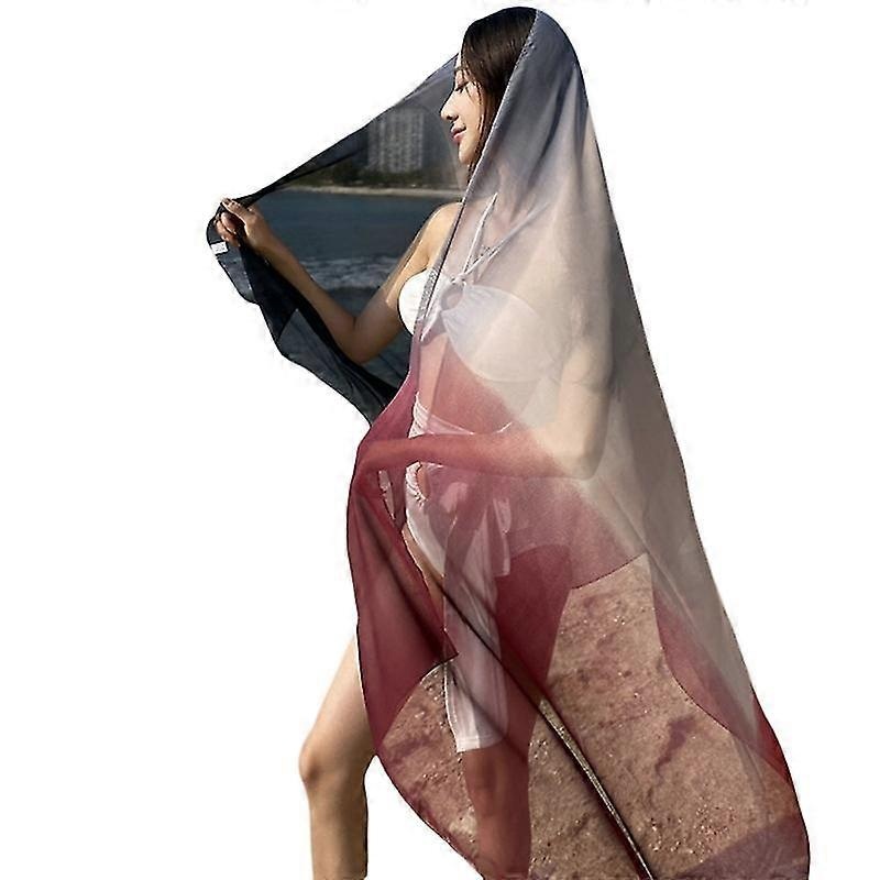 Classical Gradient Color Women Sun-proof Scarf For Spring Summer Outdoors | Fruugo SG