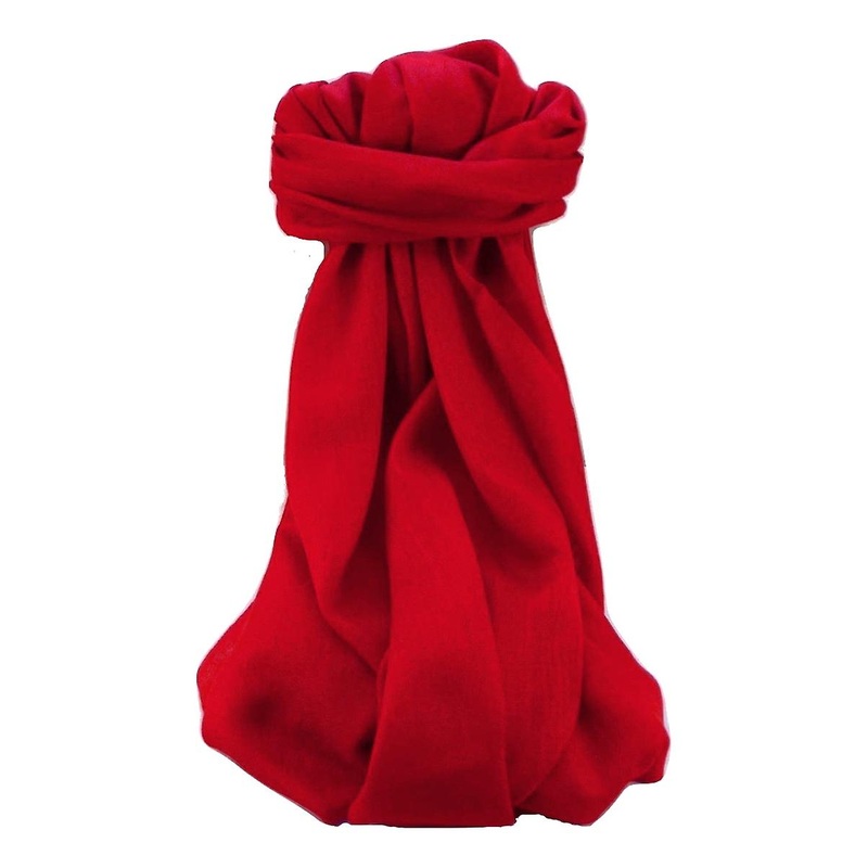 Fine Cashmere Stole Karakoram Birds-Eye Weave Scarlet by Pashmina & Silk | Fruugo SG
