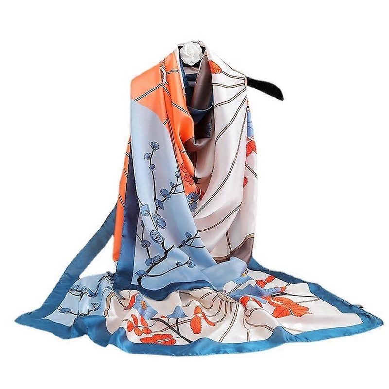 Floral Kerchief Silky Scarf Summer Elegant Shawl Wrap for Lady | Fruugo SG