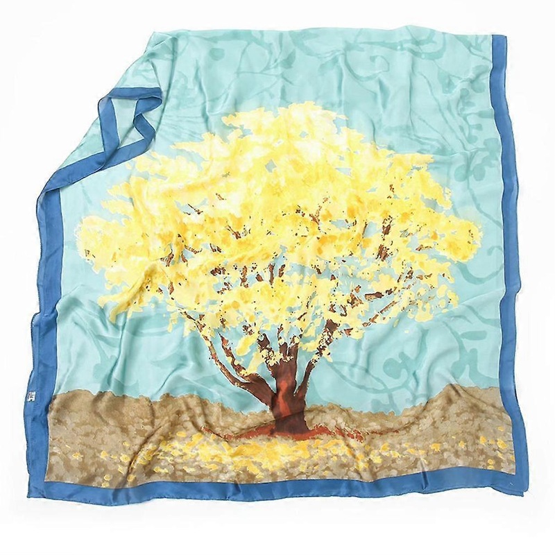 Long Satin Scarf with Pachira Pattern Vacation Shawl Neck Wrap for Lady | Fruugo SG