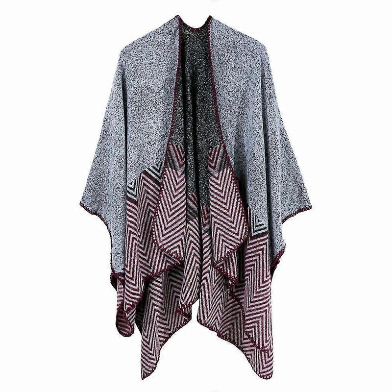 Thicken Shawl Scarf Open Front Poncho Winter Cardigant for Lady | Fruugo SG