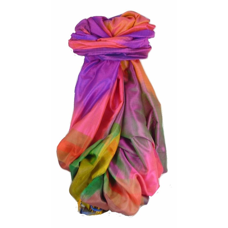 Varanasi Ekal Premium Silk Long Scarf Heritage Range Kurian 1 by Pashmina & Silk | Fruugo SG